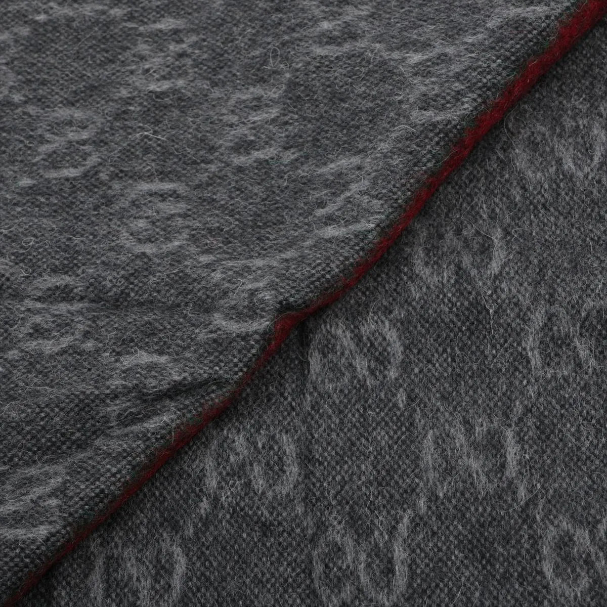 Gucci GG Logo Wool x Alpaca Scarf Gray