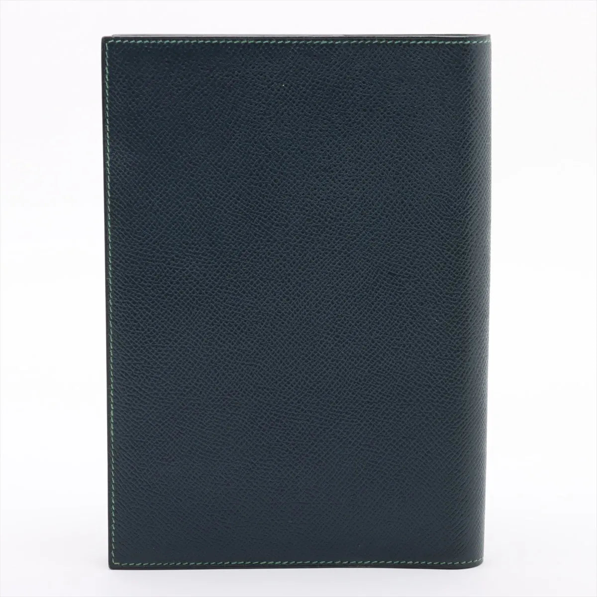 Hermès Agenda Leather Notebook Cover Navy Blue x Green