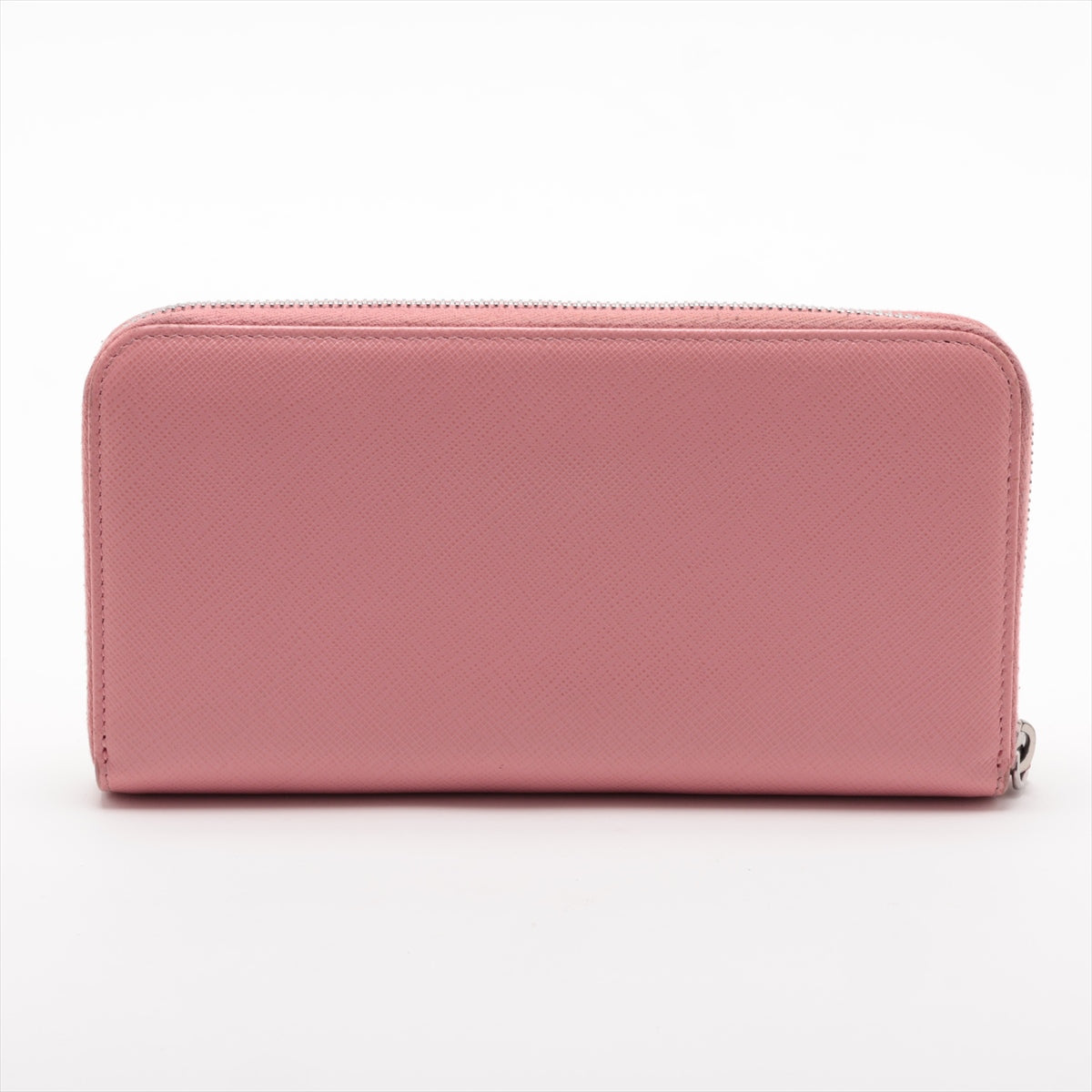 Prada Saffiano Leather Zippy Long Wallet Pink