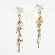 Load image into Gallery viewer, Second Hand Chanel CC Clover Drop Stud Earring