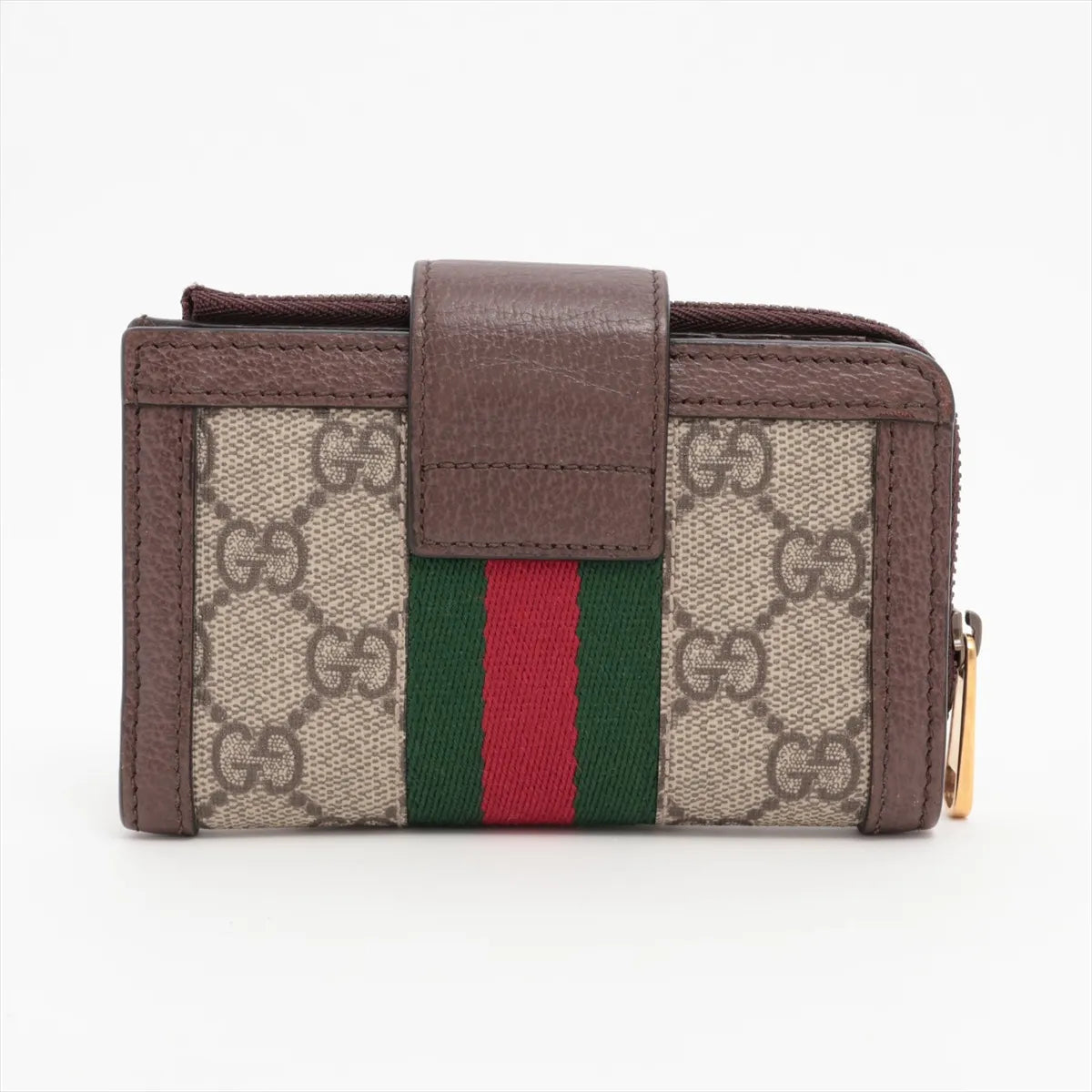 Gucci GG Supreme Ophidia Compact Wallet Brown