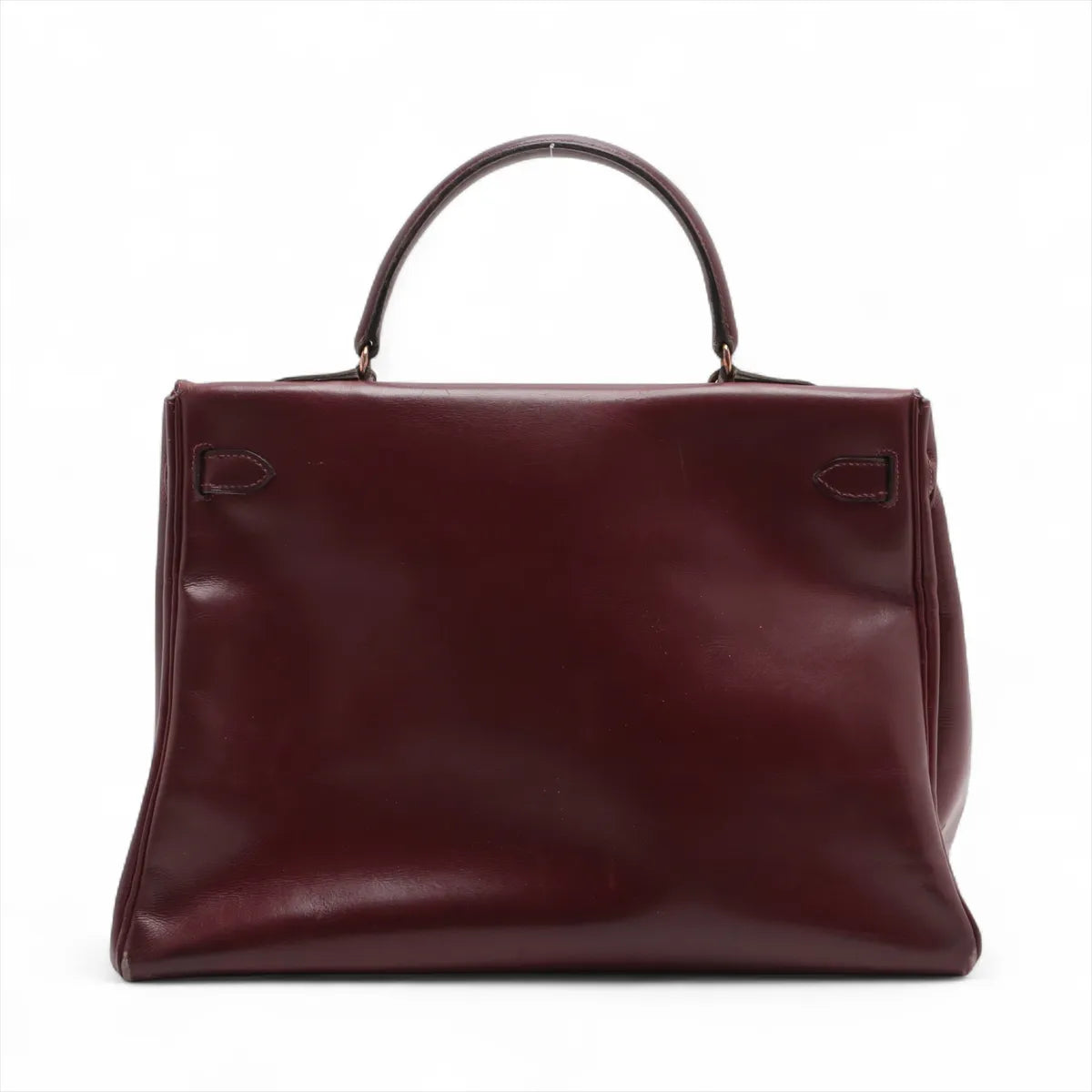 Hermes Kelly 35 Le Tournay Leather Handbag Rouge H