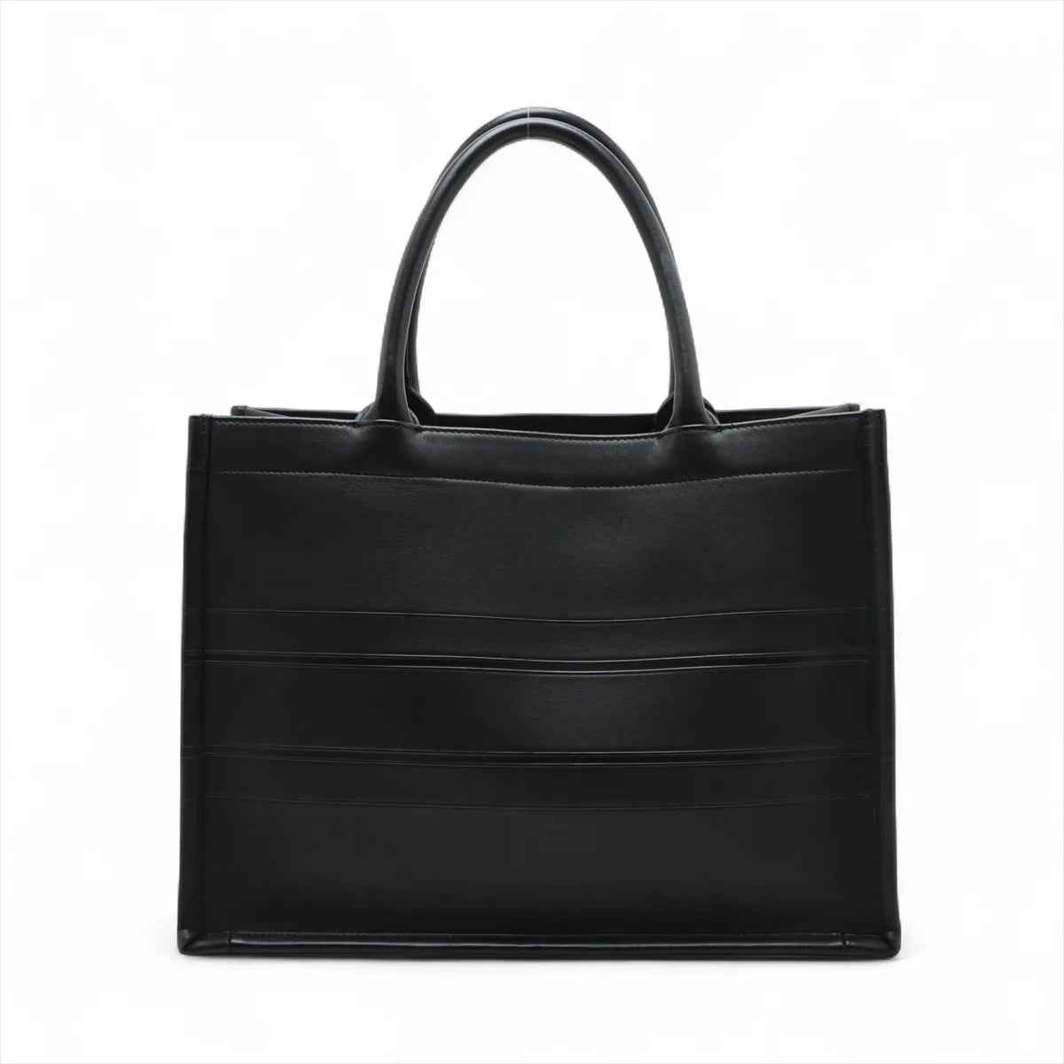 Christian Dior Book Tote Medium Leather Bag Black