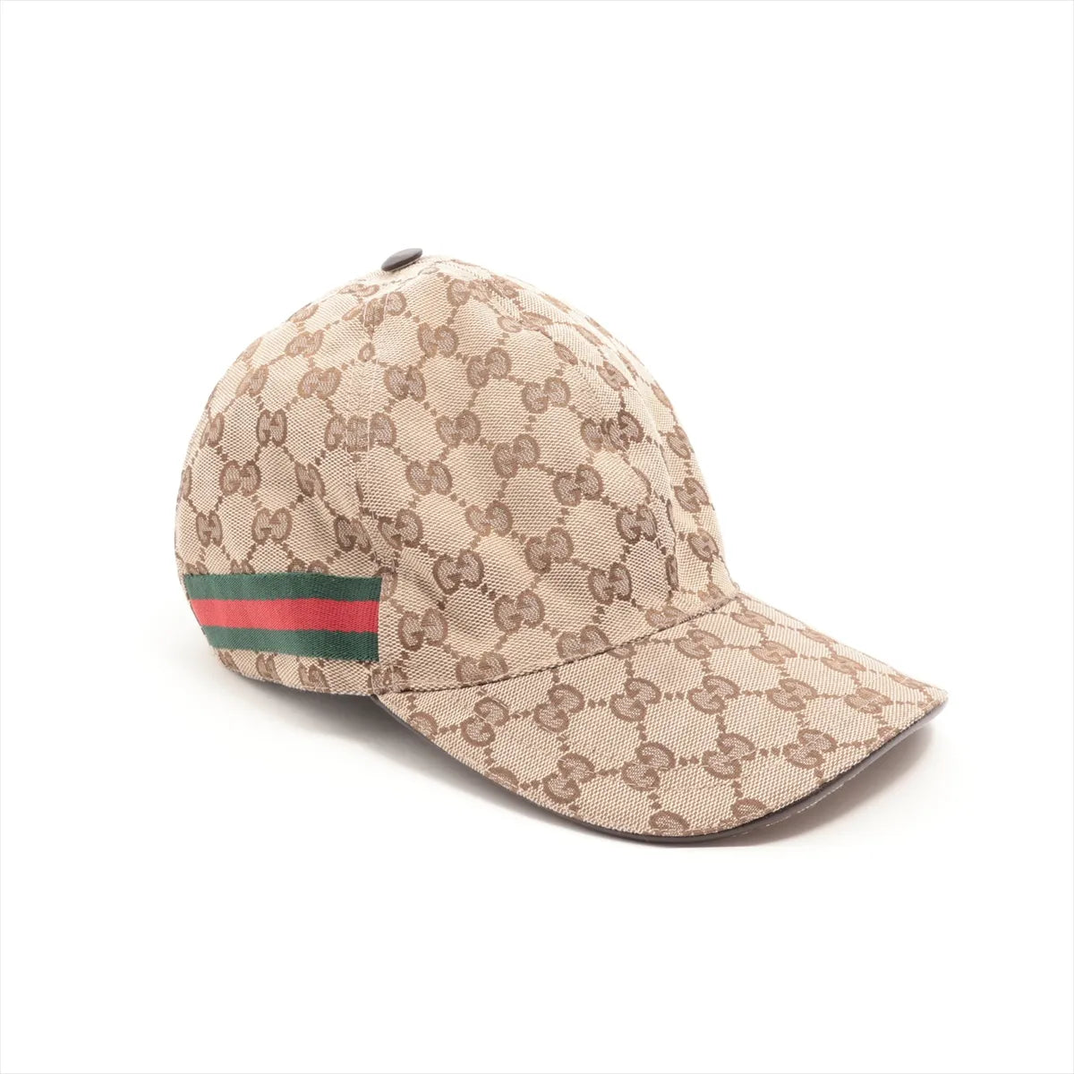 Gucci GG Logo Web Canvas Hat Beige