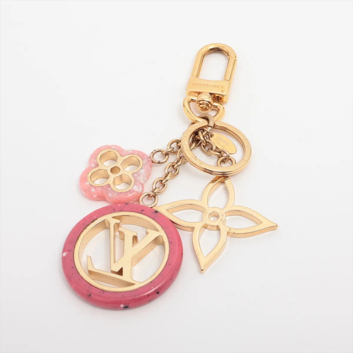 Louis Vuitton Monogram Flower Colorline Bag Charm Pink