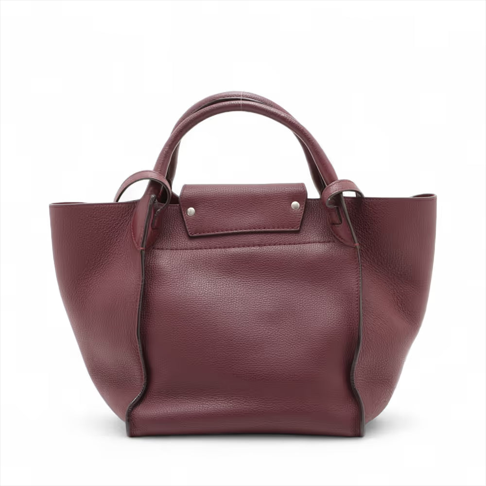 Celine Big Bag Small Leather Two-Way Shoulder Bag Bordeaux
