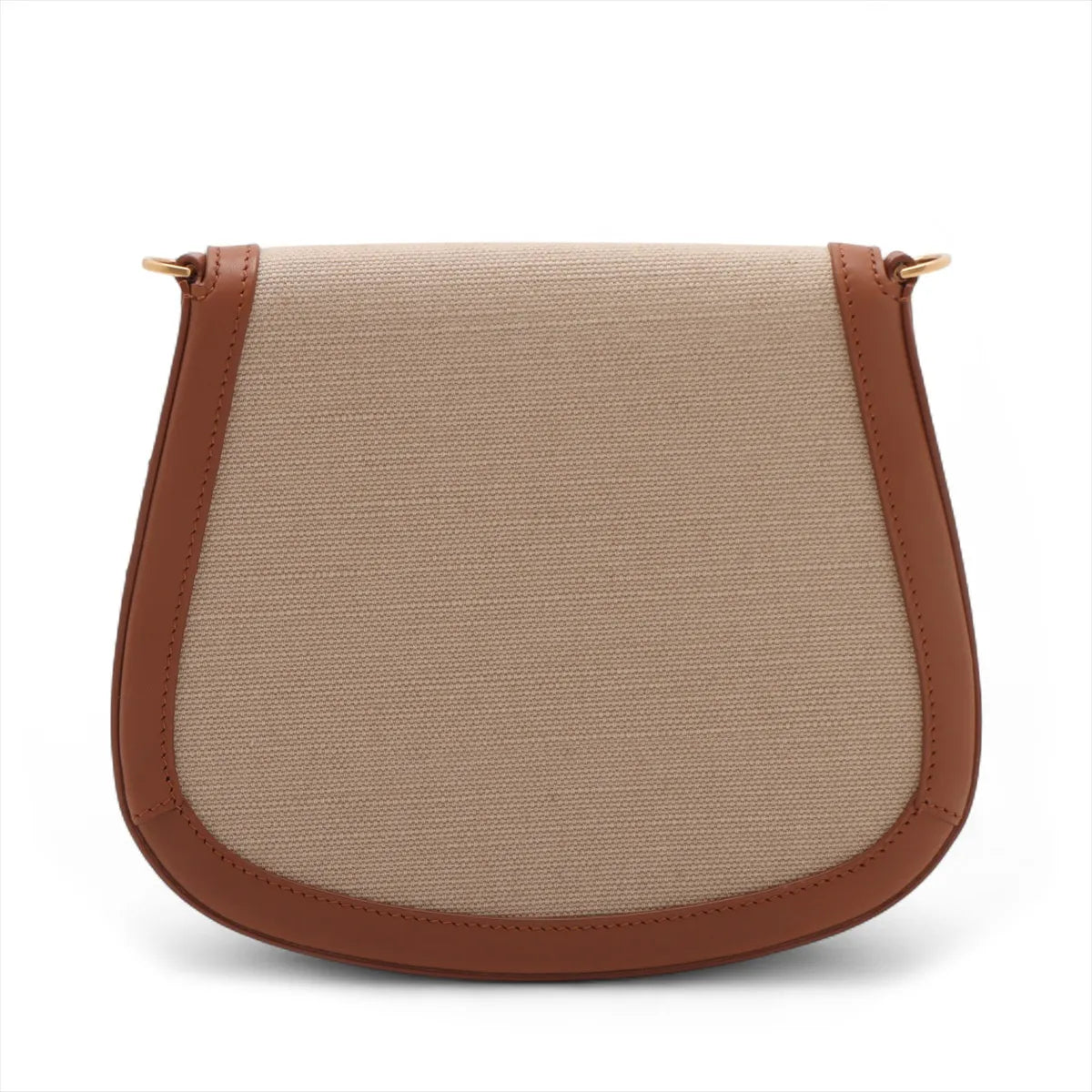 Saint Laurent Paris Voltaire Mini Canvas Leather Shoulder Bag Beige×Brown