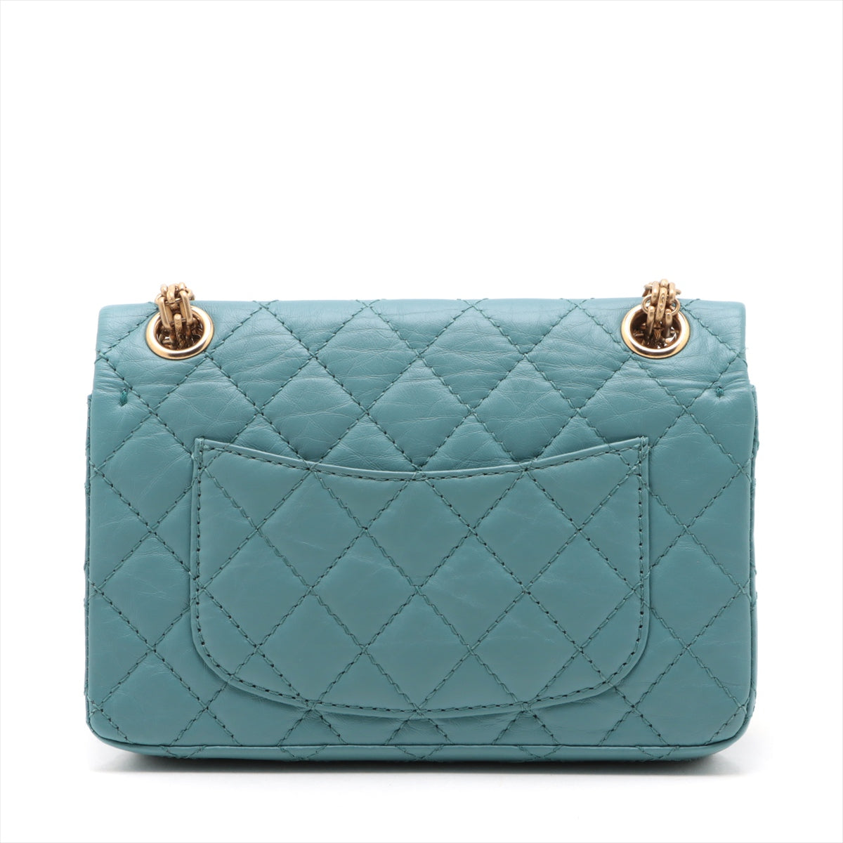 Chanel Matelasse 2.55 Mini Leather Single Flap Double Chain Bag Blue * PREORDER *