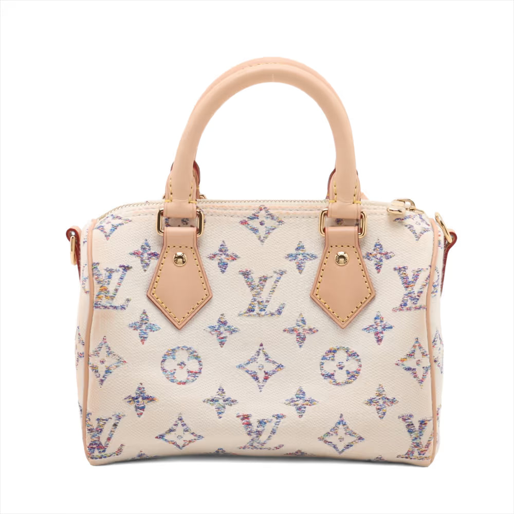 Louis Vuitton Monogram Jacquard Speedy Bandoulière 20 Beige
