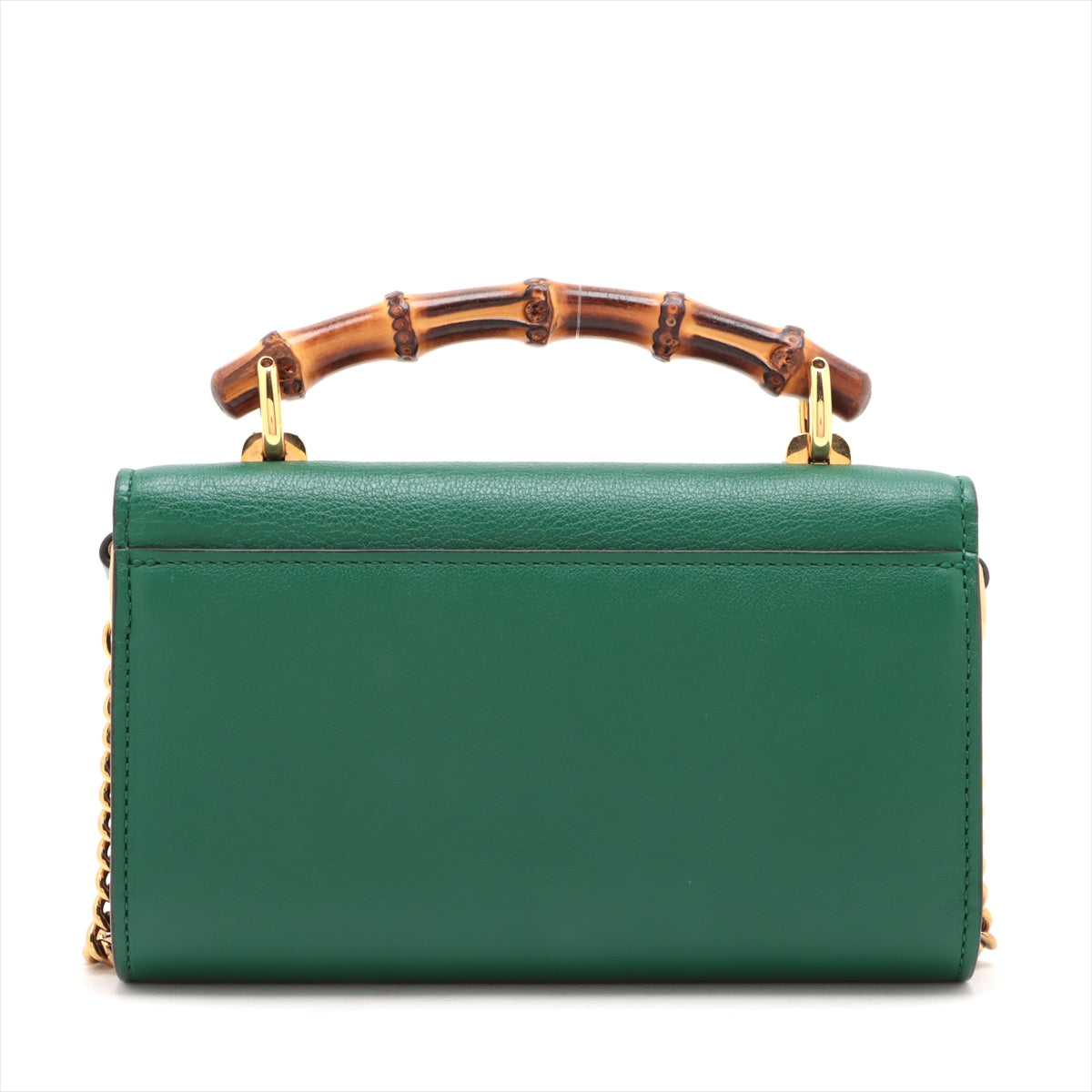 Gucci Bamboo Diana Flap Two-Way Handbag Green