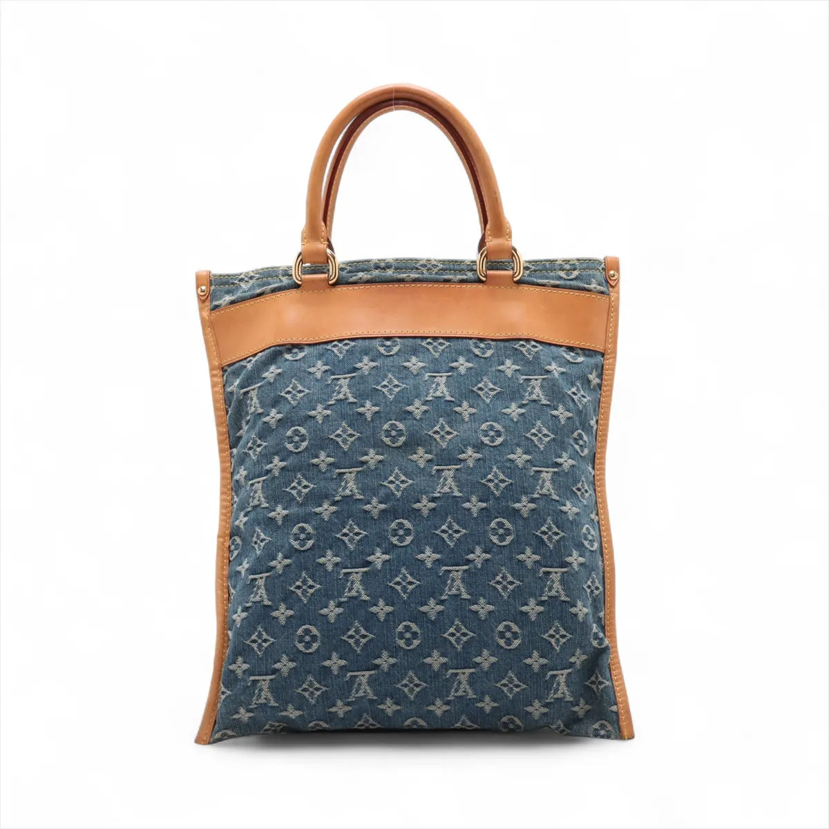 Louis Vuitton Monogram Denim Flat Shopper Blue