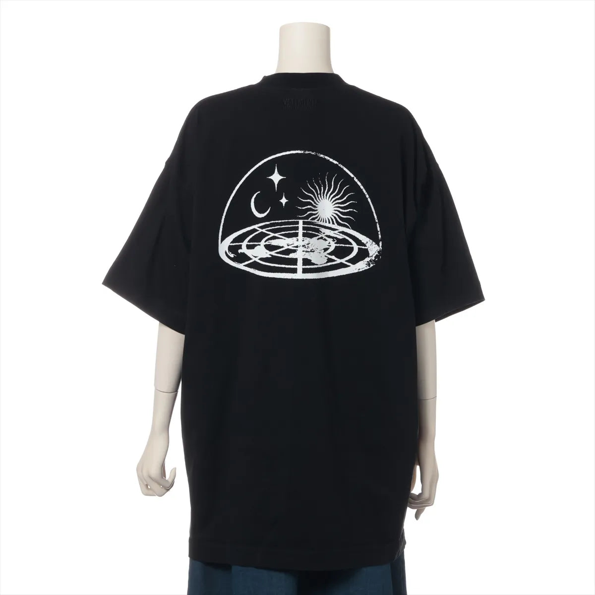 Vetements "THE EARTH IS FLAT" Cotton T-shirt Black