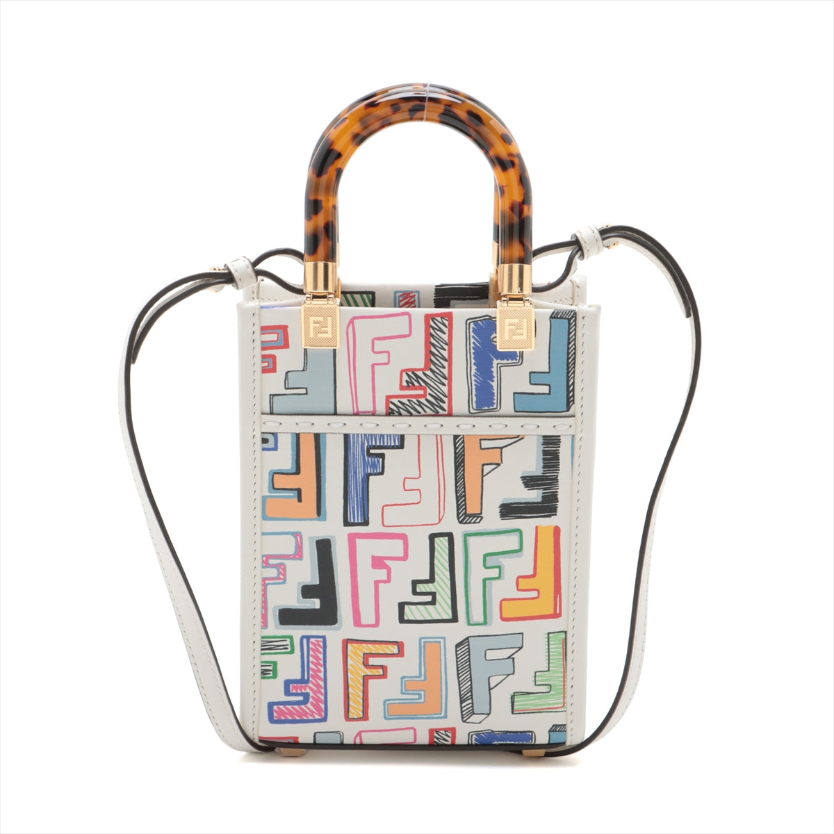 Fendi Sunshine Small Shopper Leather Two-Way Handbag Multicolor * PREORDER *