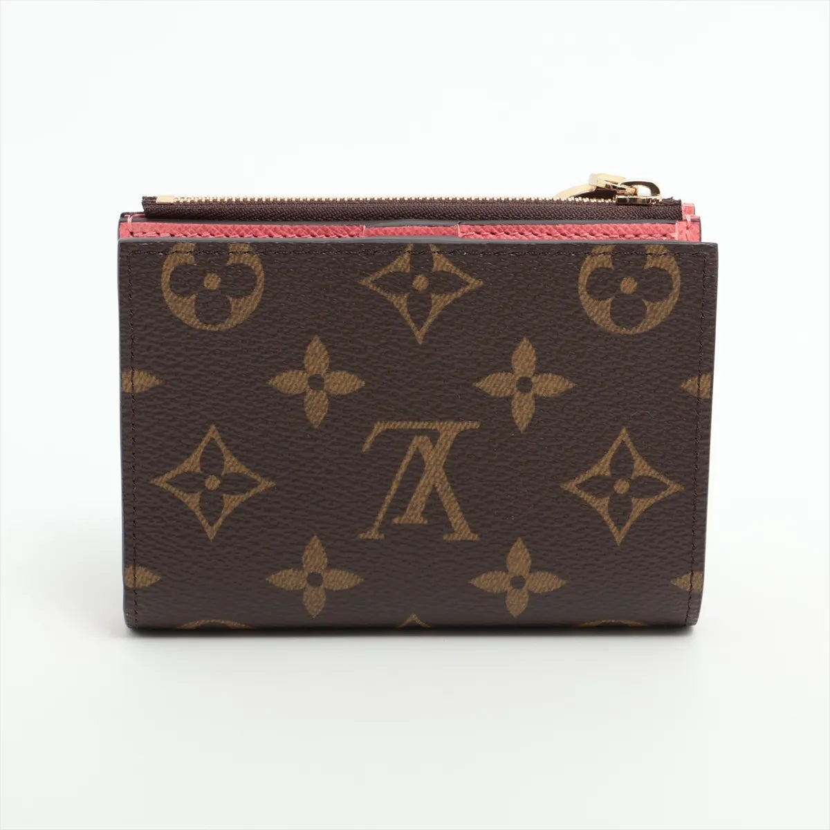 Louis Vuitton Monogram Lisa Compact Wallet Brown x Pink