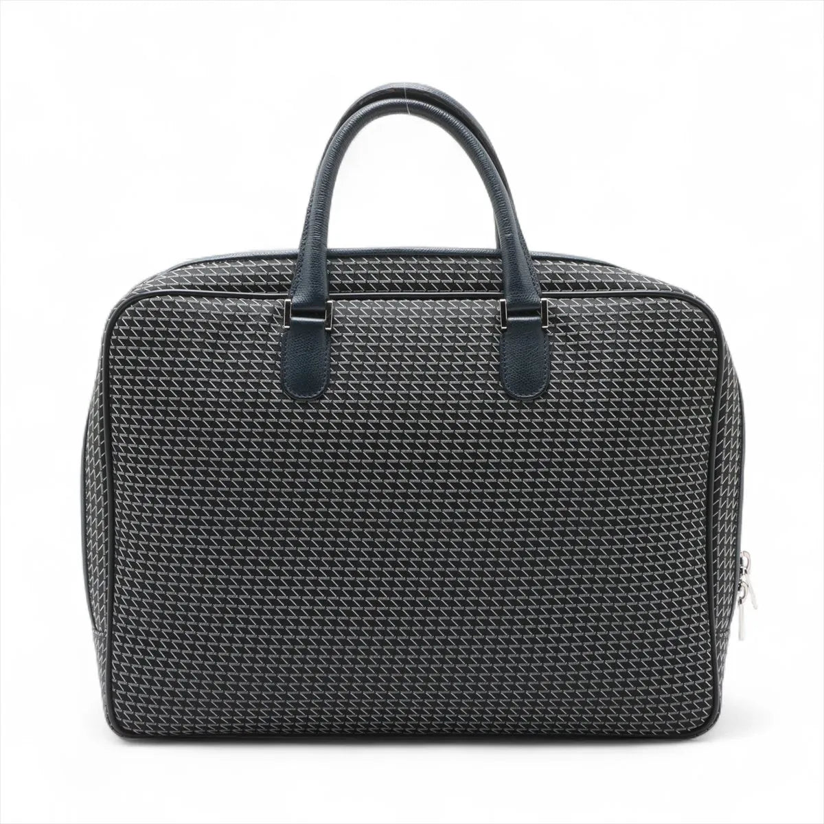 Valextra Keval x Leather Business Bag Navy Blue