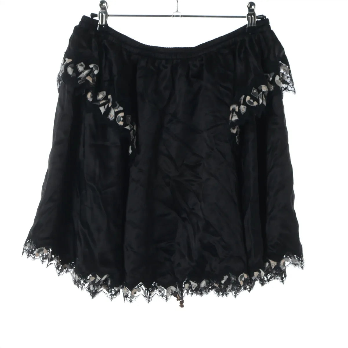 Louis Vuitton Silk Lace Skirt Black