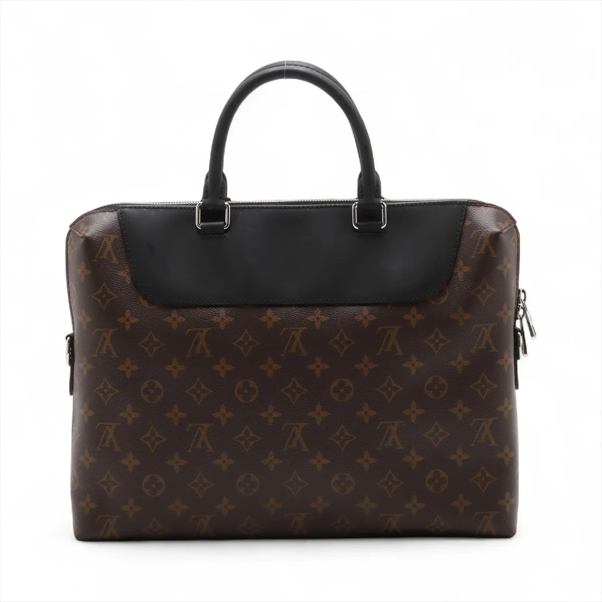 Louis Vuitton Monogram Macassar Porte Documents Jour NM Brown x Black