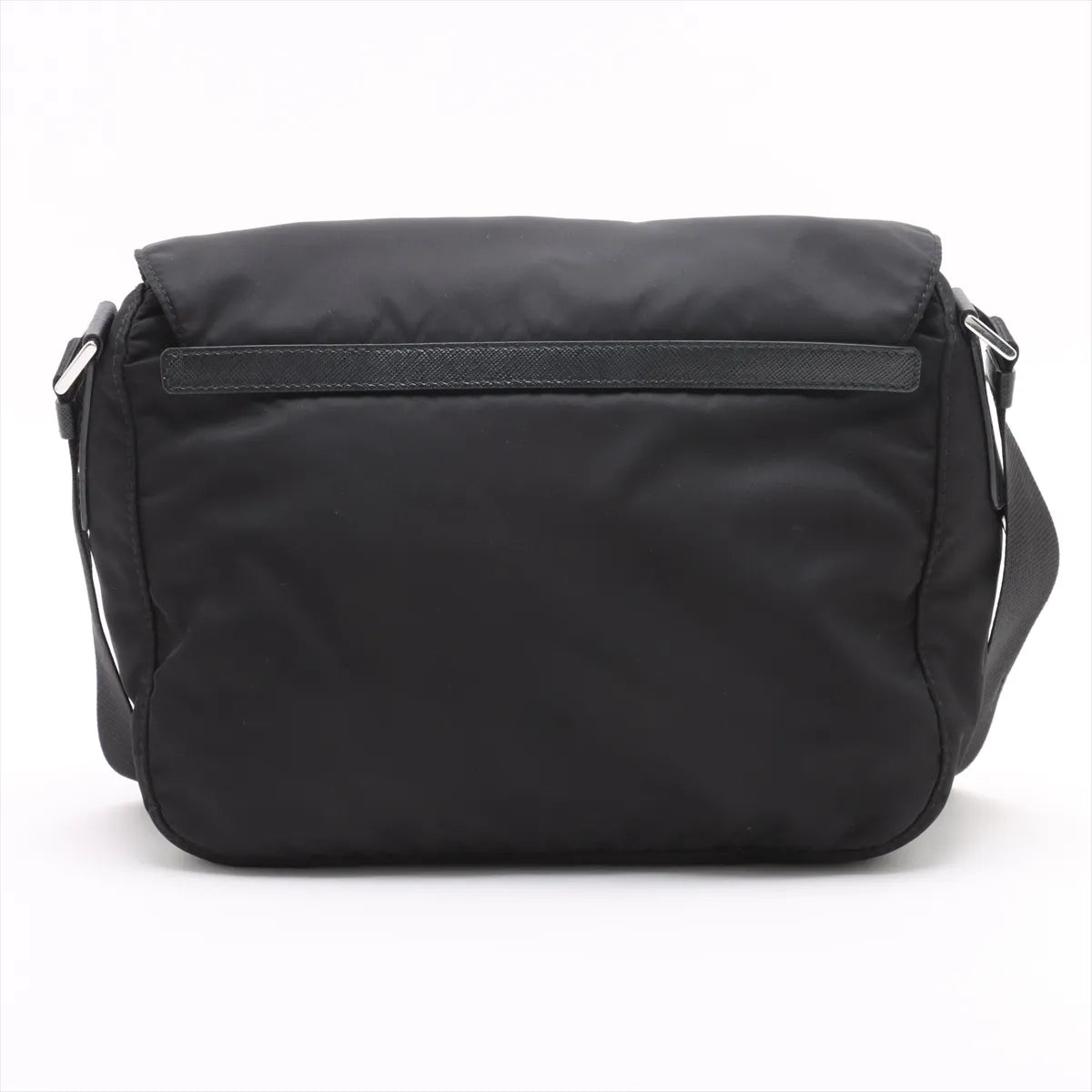 Prada Tessuto Nylon Leather Shoulder Bag Black
