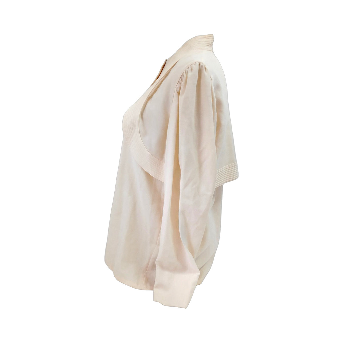 Christian Dior Cream Wool & Silk Draped Top — Size M — detail 1