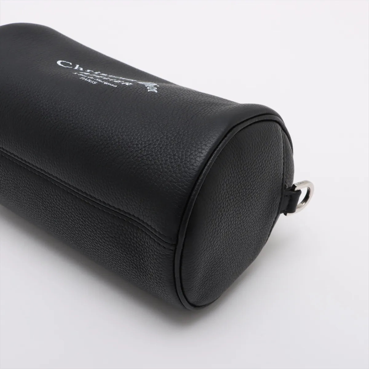 Christian Dior Atelier Leather Roller Shoulder Bag Black