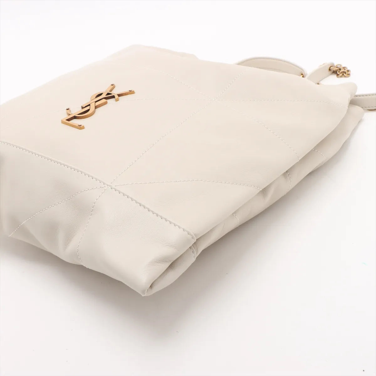 Saint Laurent Paris Jamie Pochon Leather Chain Shoulder Bag Beige