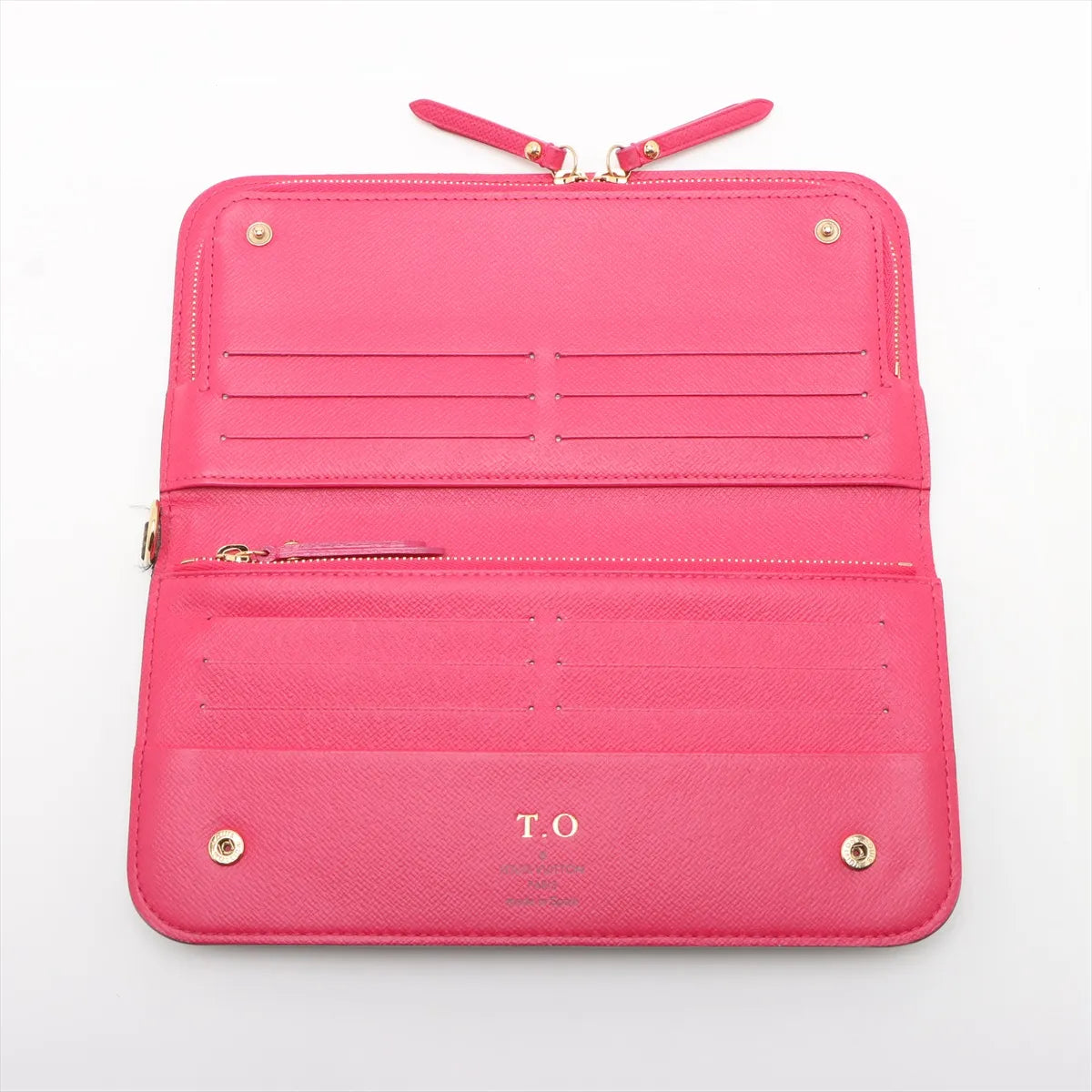 Louis Vuitton Monogram Insolite Zippy Wallet Brown x Hot Pink