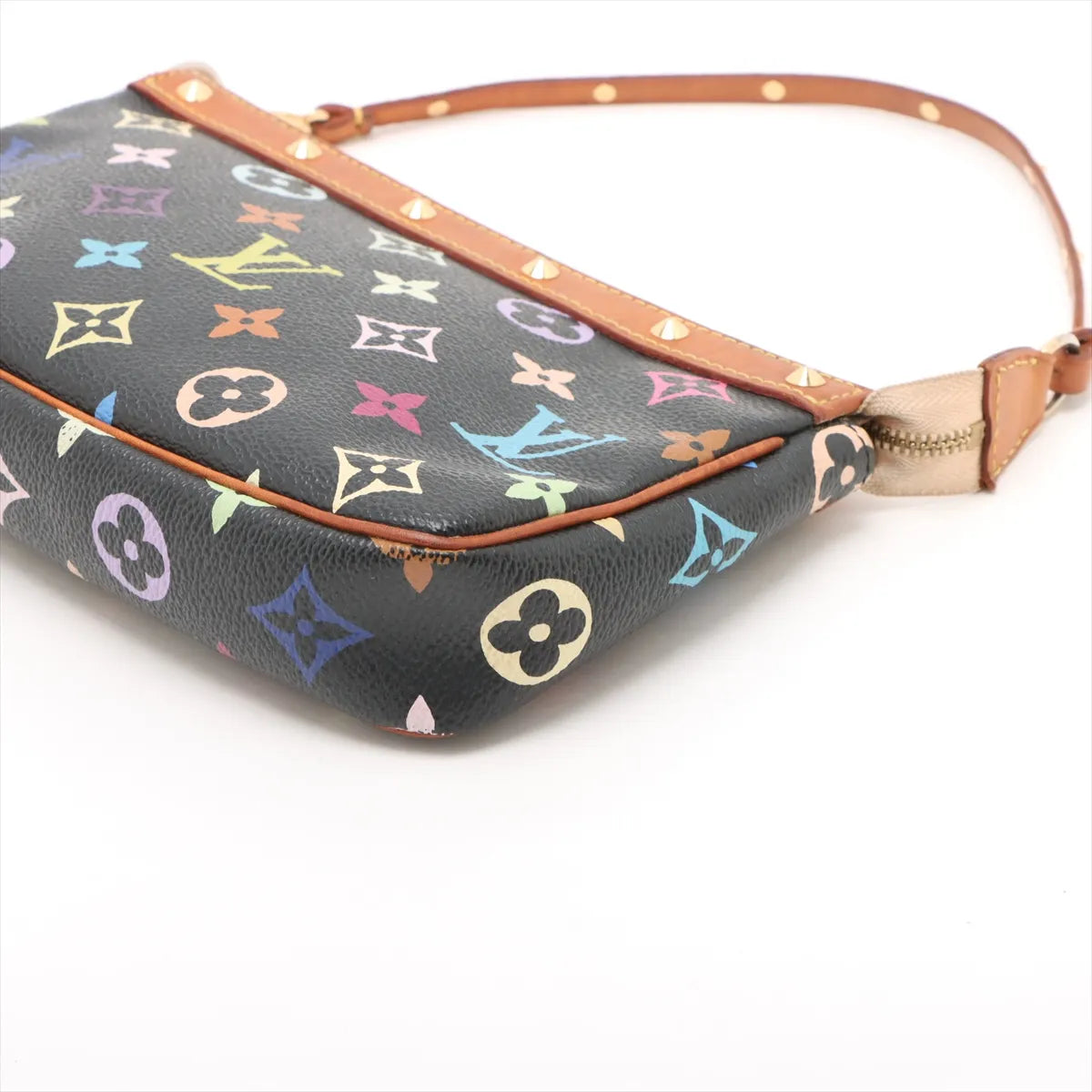 Louis Vuitton Monogram Multicolor Pochette Accessories Black