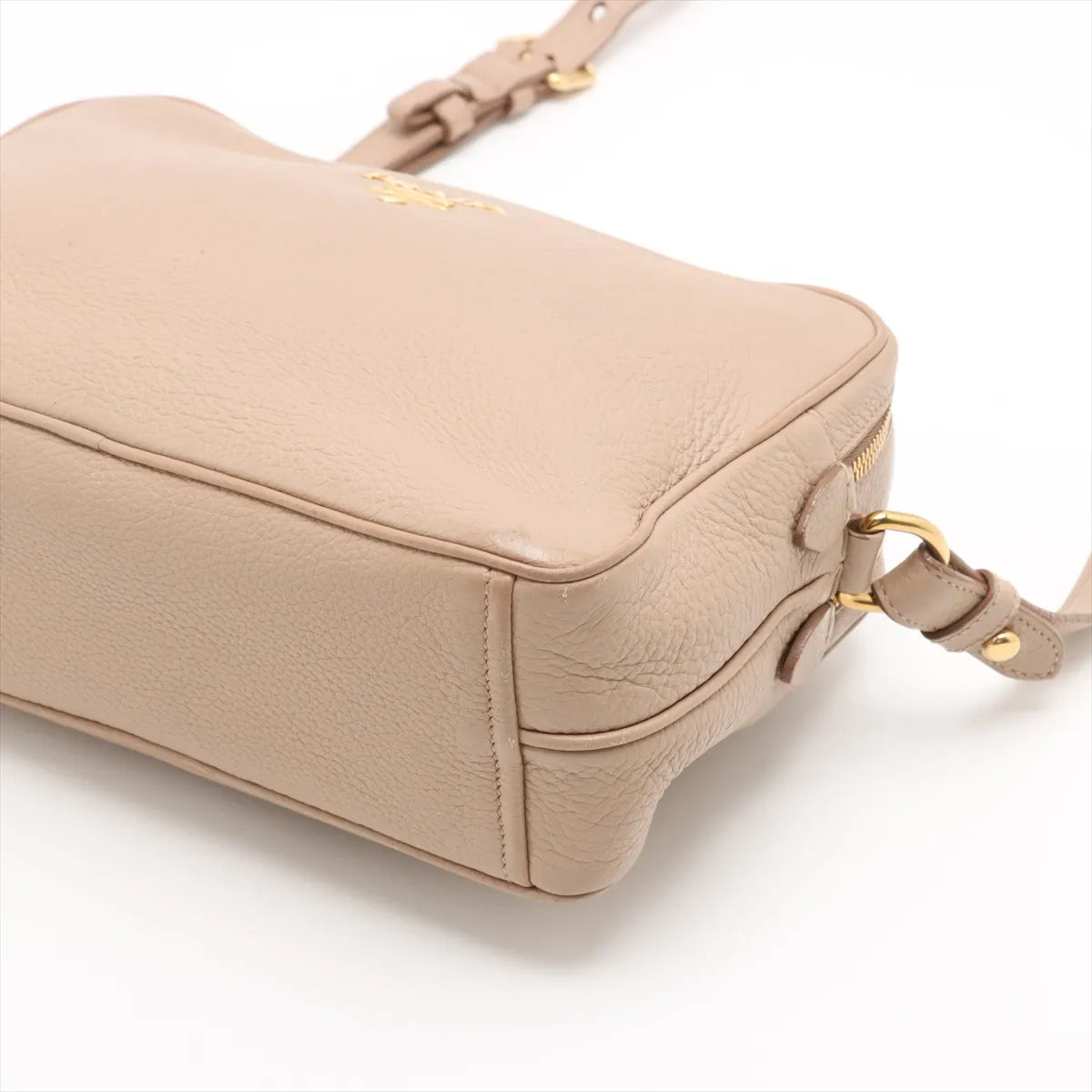 Prada Leather Camera Bag Beige