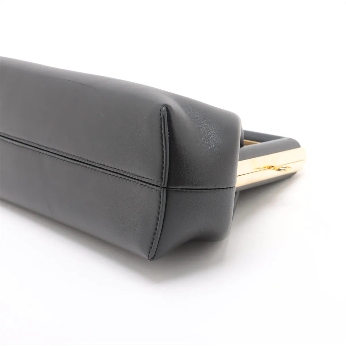Fendi First Leather Chain Shoulder Bag Black