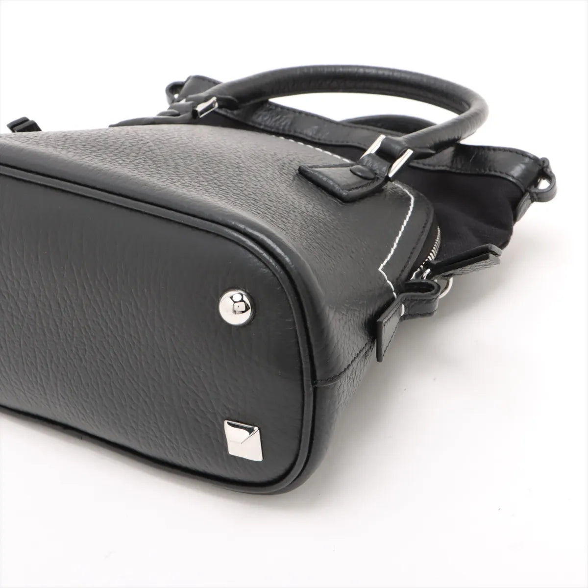 Maison Margiela 5AC Leather x Canvas Two-Way Shoulder Bag Black