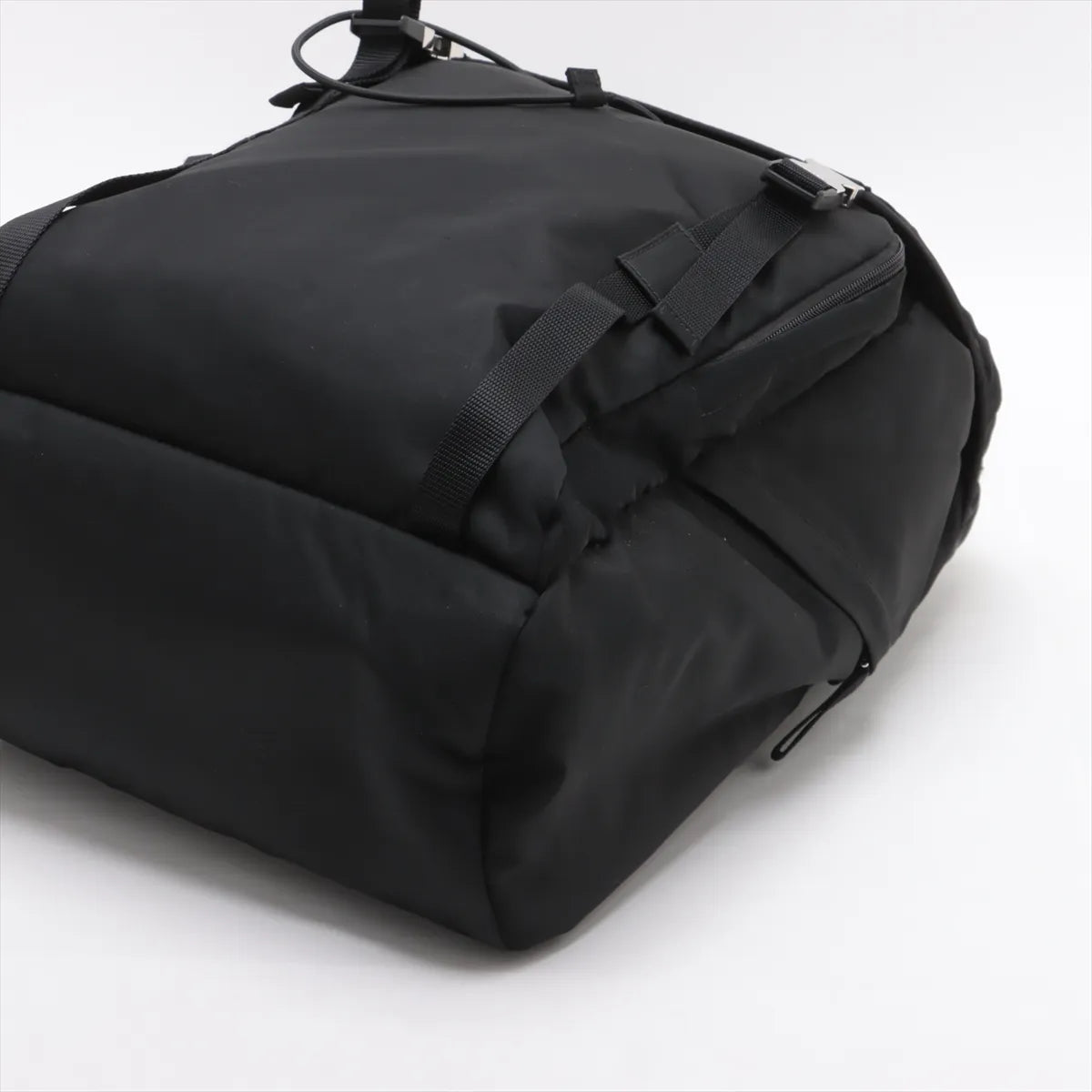 Prada Tessuto Nylon Leather Backpack Black