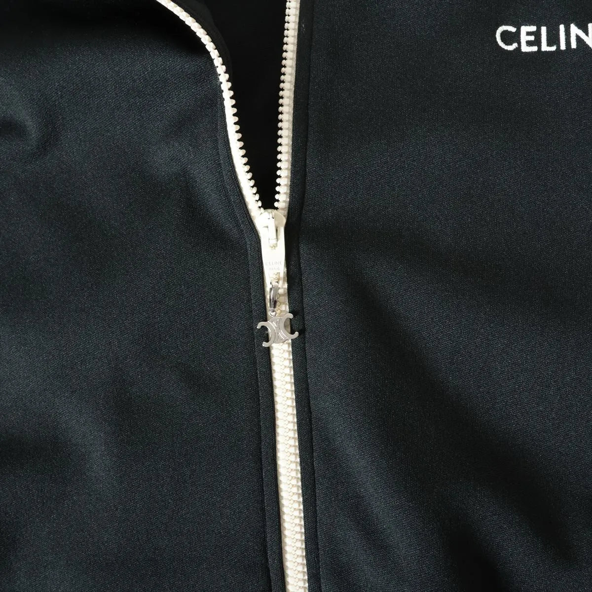 Celine Tracksuit Jacket In Double Jersey Black