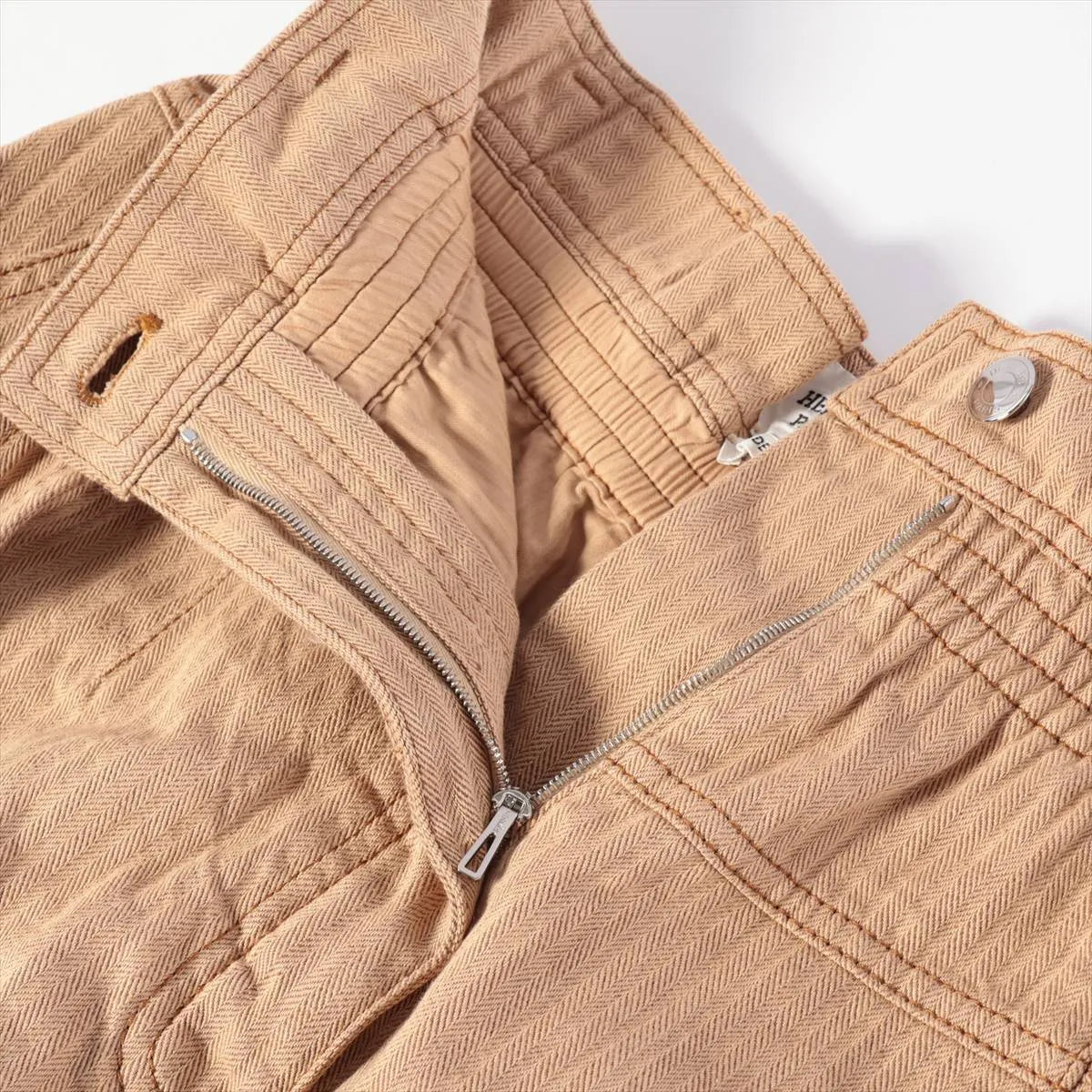 Hermès Cotton Paperbag Short Pants Beige