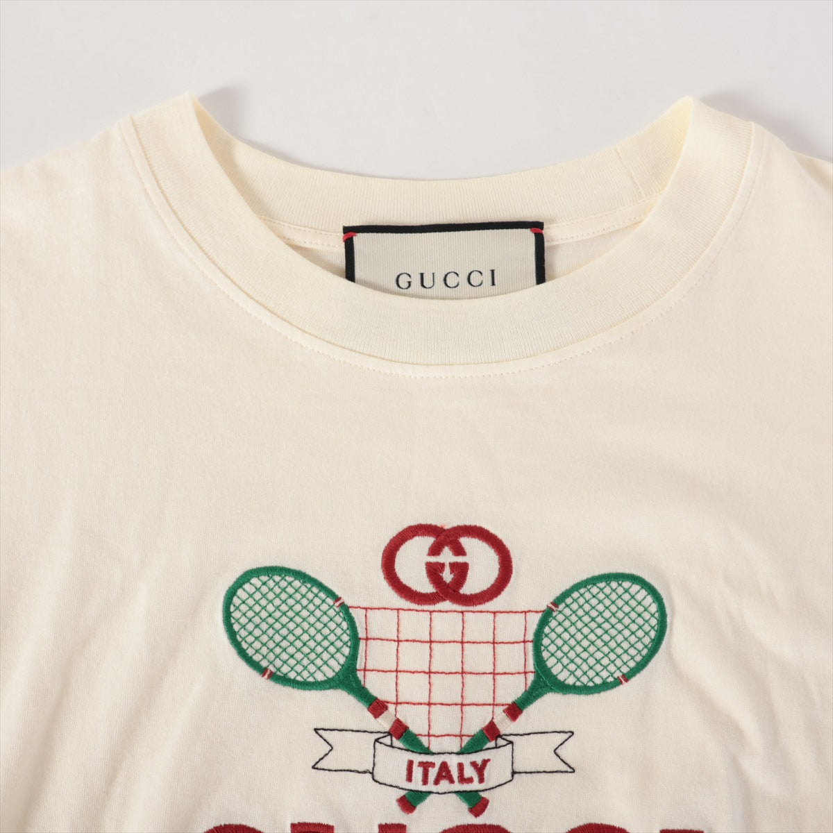 Gucci Italy Tennis T-shirt Ivory