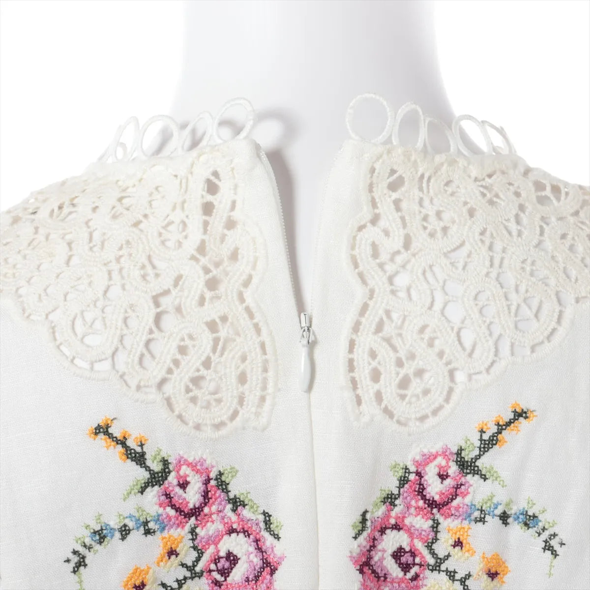 Zimmermann Allia Floral Eyelet Cotton Co-ord Sets White