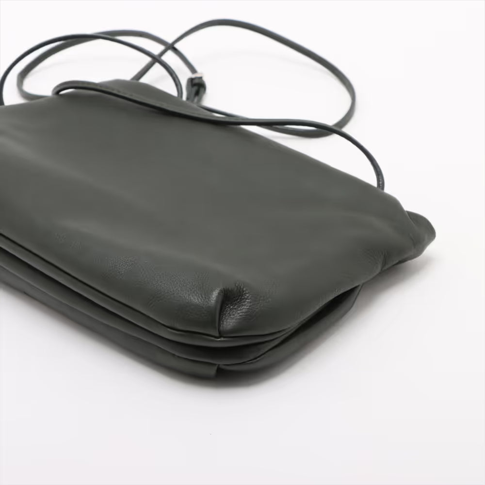 The Row Bose Leather Shoulder Bag Green