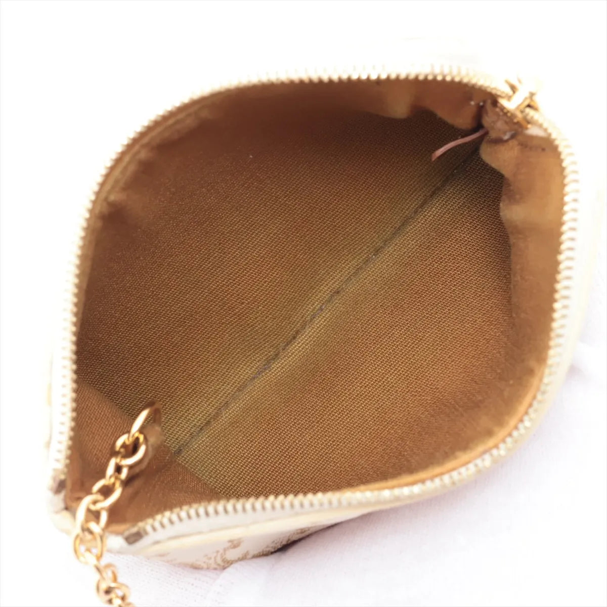Celine Triomphe Leather Coin Purse Beige