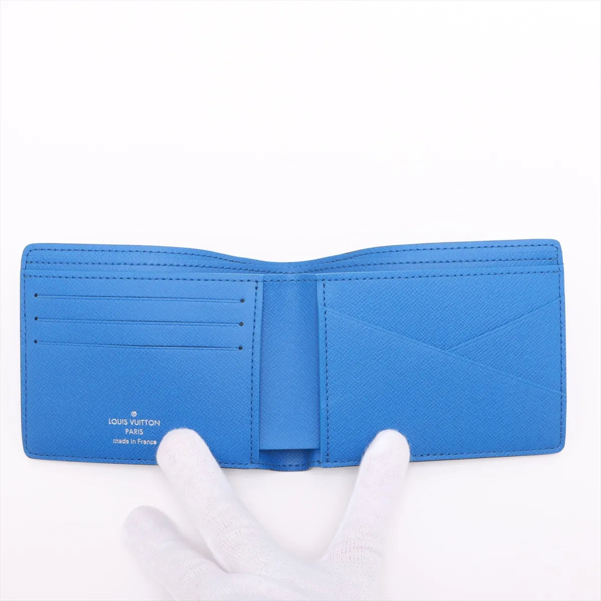 Louis Vuitton Monogram Taigarama Portefeuille Multiple Blue Lagoon