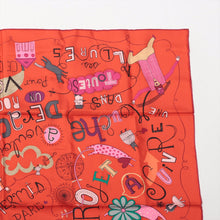 Load image into Gallery viewer, Designer Hermès Les Confessions Scarf Silk Red