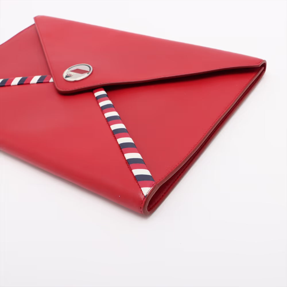 Chanel Airline Lambskin Clutch Bag Red