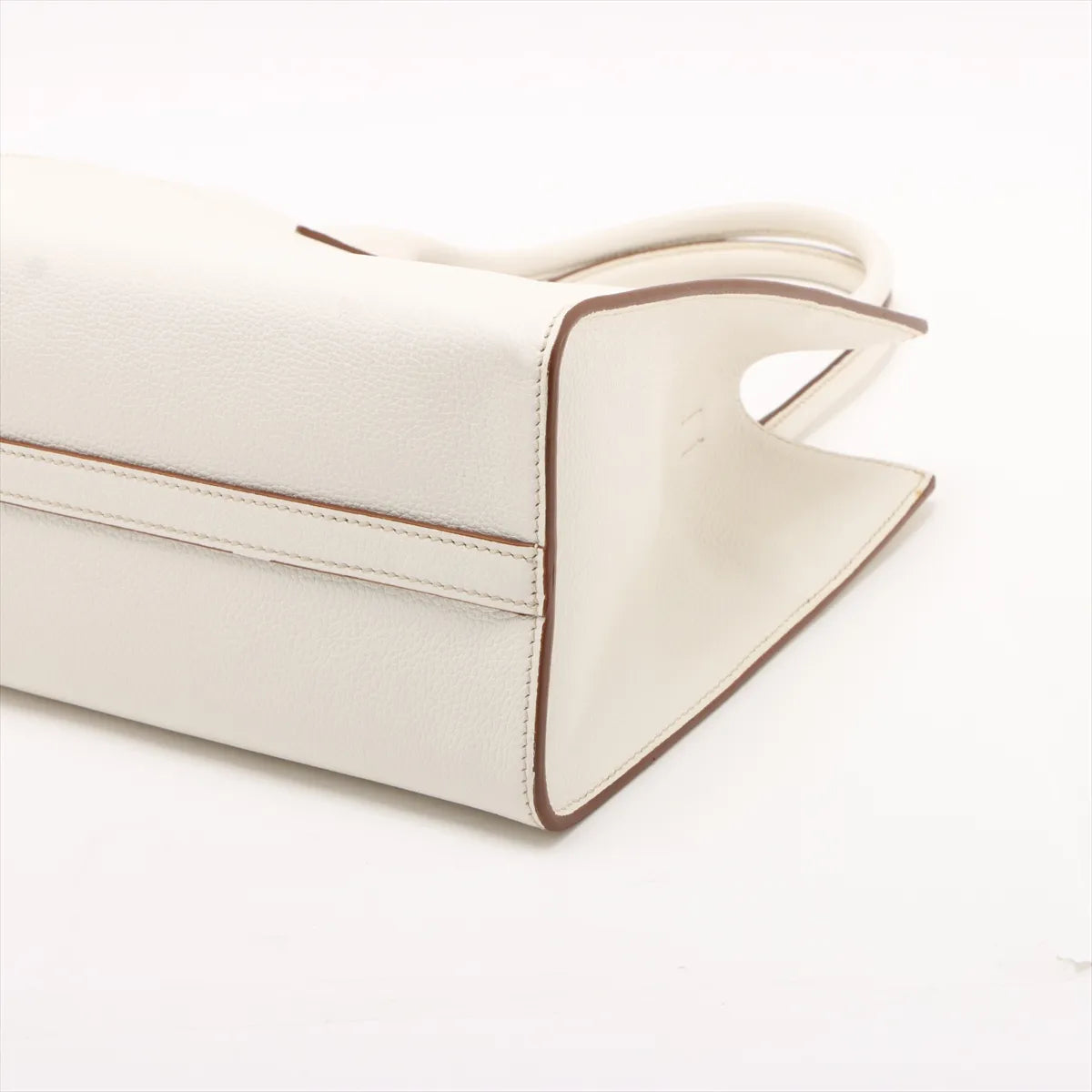 Prada Leather Two-Way Tote Bag White
