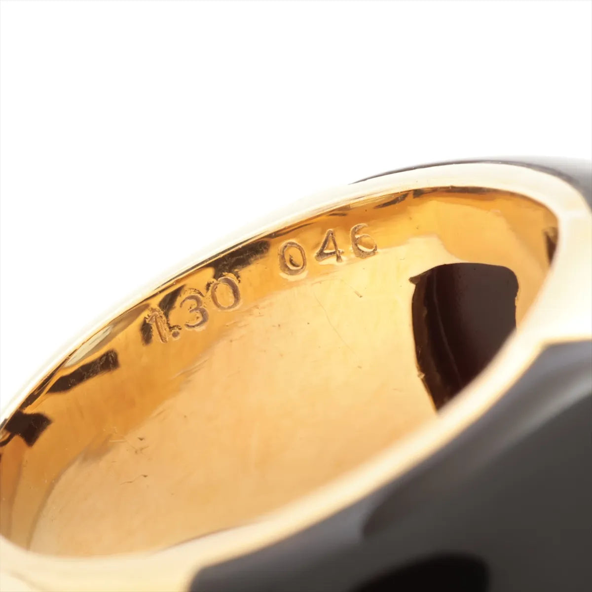 Black Enamel Aquamarine Diamond Ring Yellow Gold