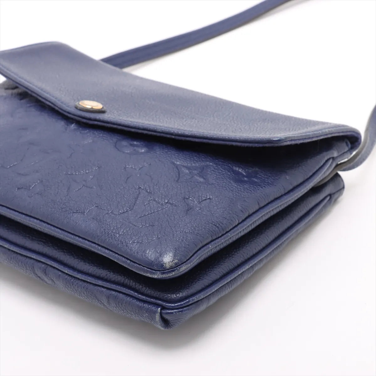 Louis Vuitton Monogram Empreinte Twice Shoulder Bag Blue