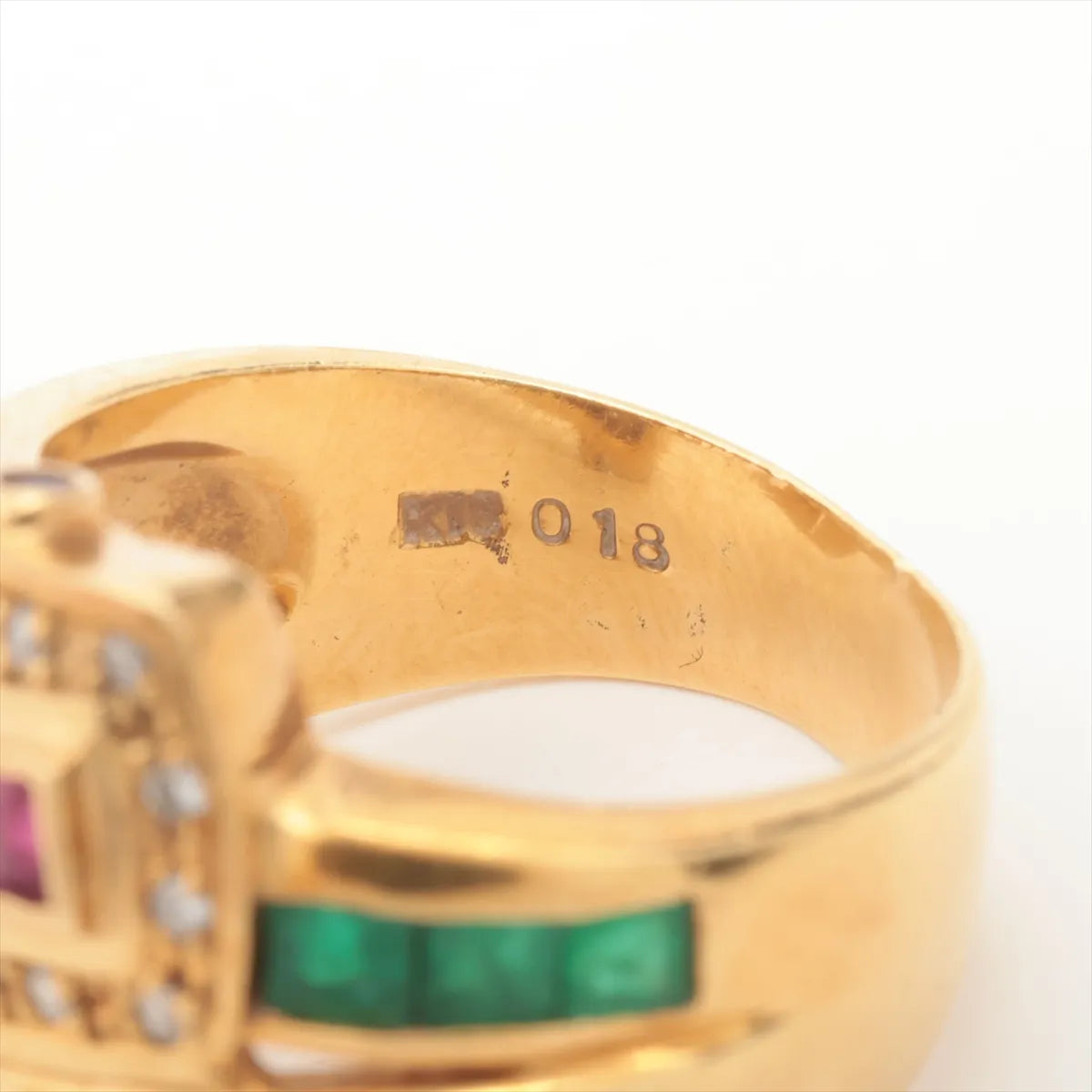 Emerald Ruby Diamond Ring