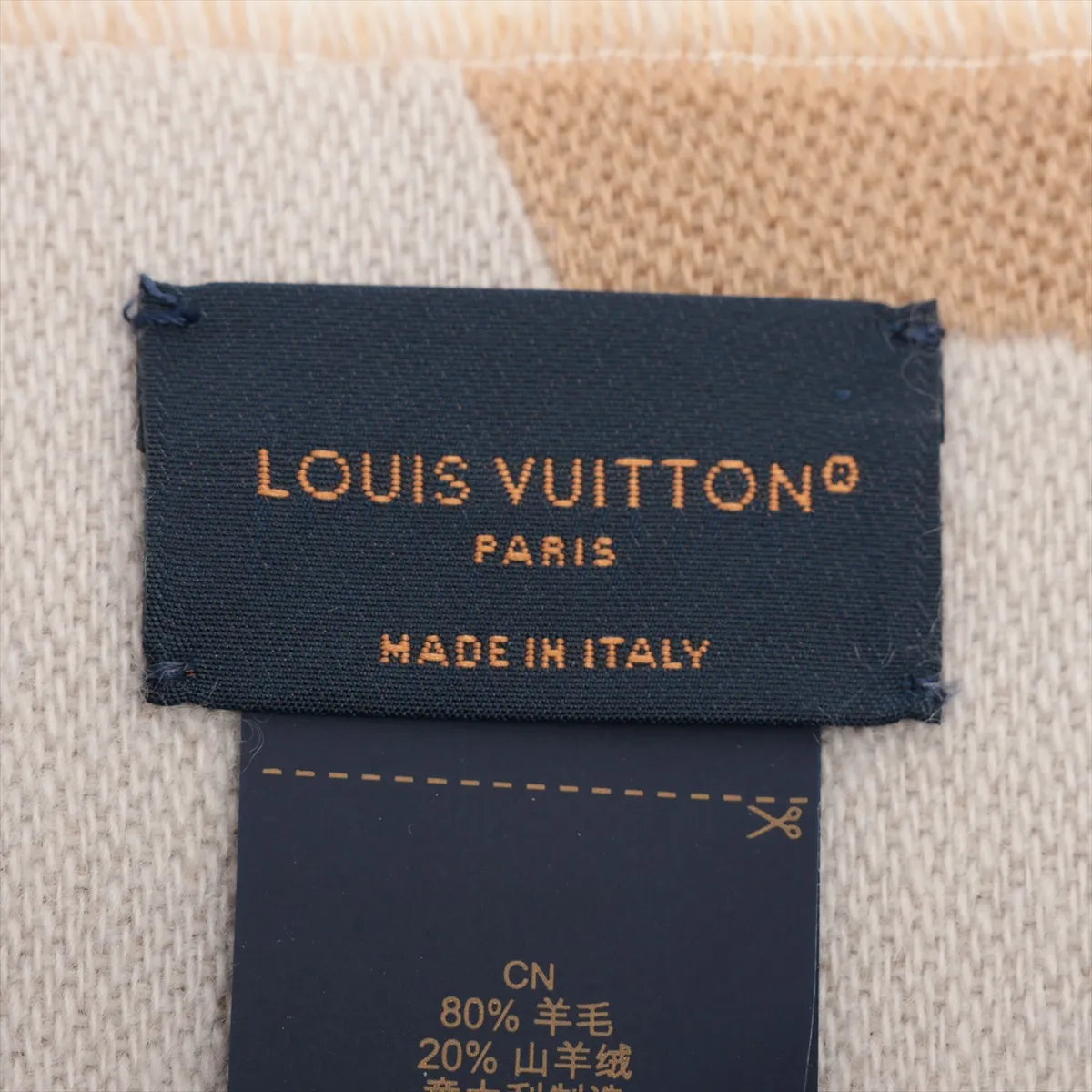 Louis Vuitton Monogram Graphic Dual Small Wool & Cashmere Scarf Beige