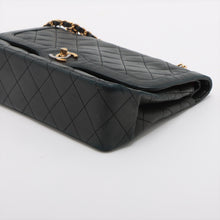 Load image into Gallery viewer, Designer Chanel Matelasse Lambskin Paris Double Flap Double Chain Bag Black