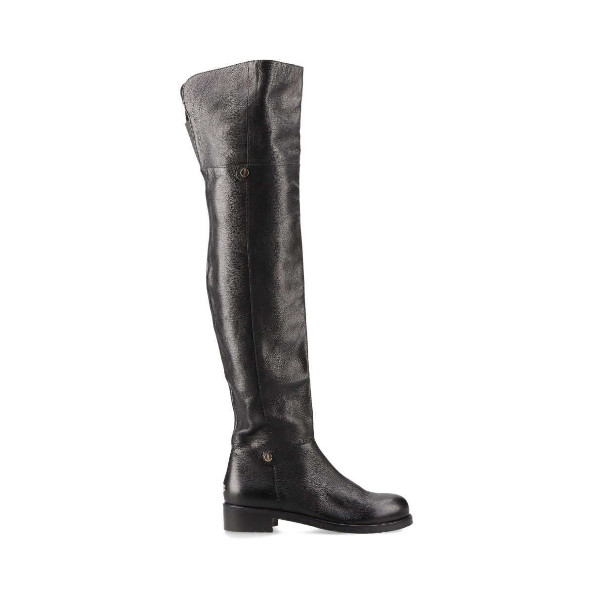 Buy Jimmy Choo Leather Long Boots Black