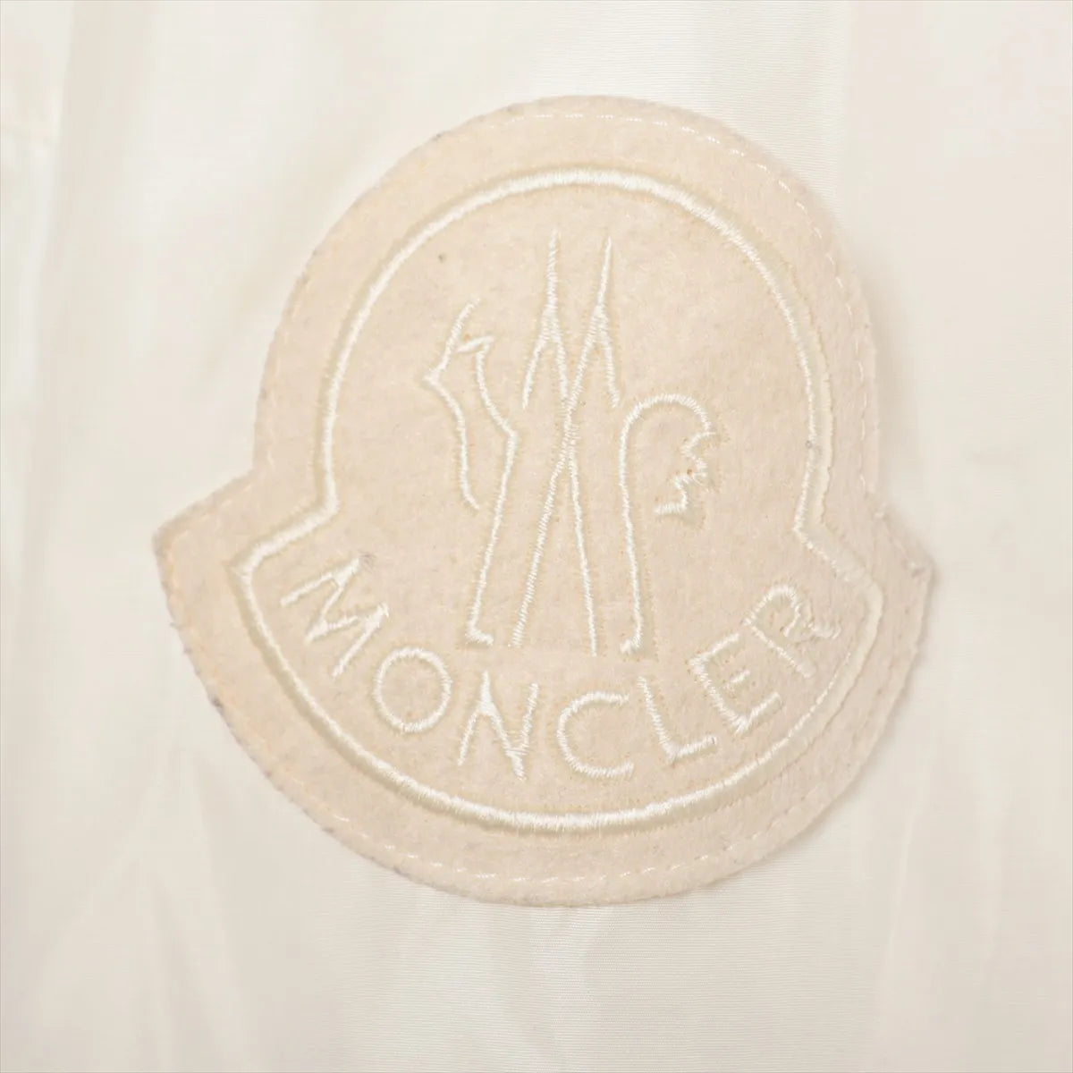 Moncler Ruffle Nylon Jacket Ivory