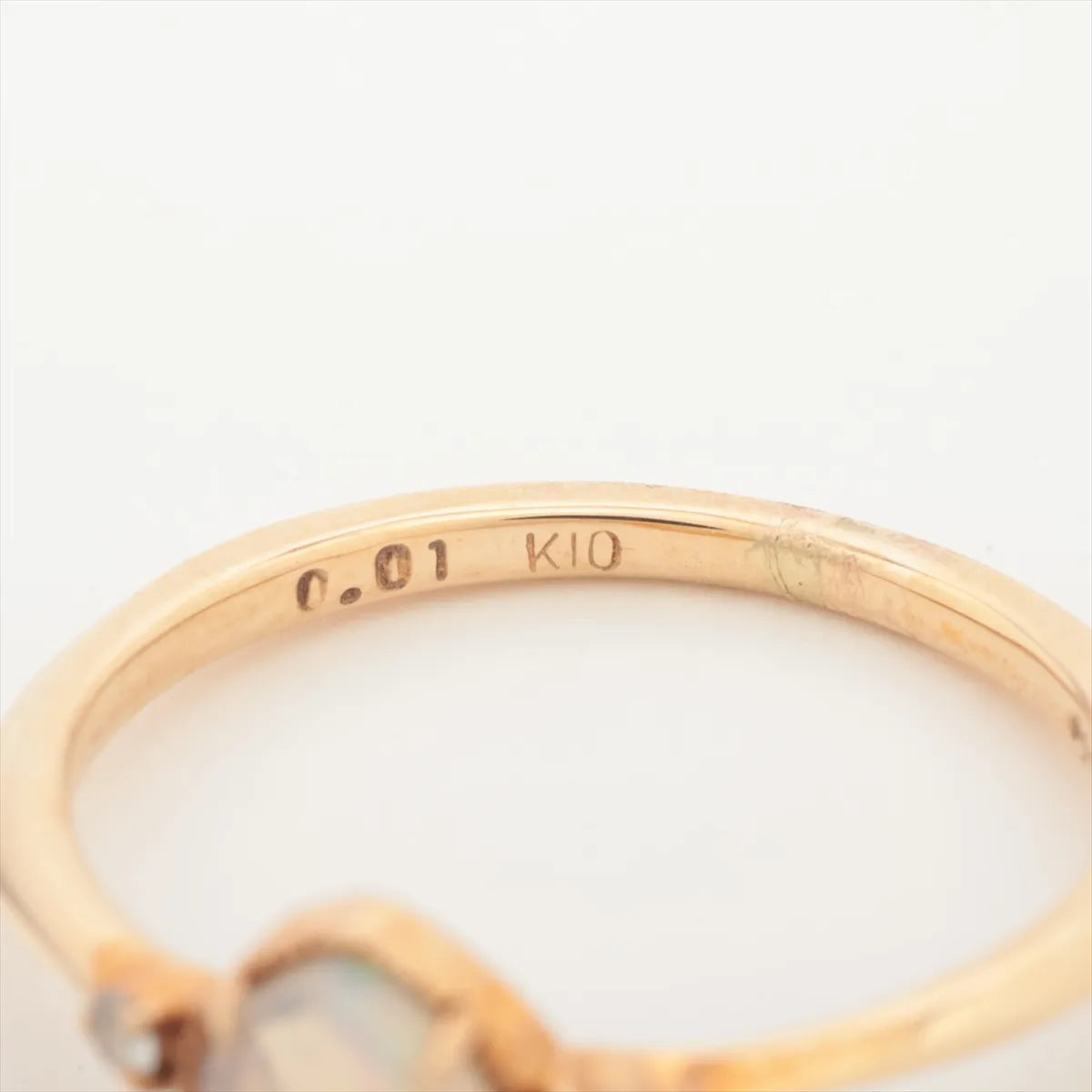 Teardrop Opal Diamond Ring Rose Gold