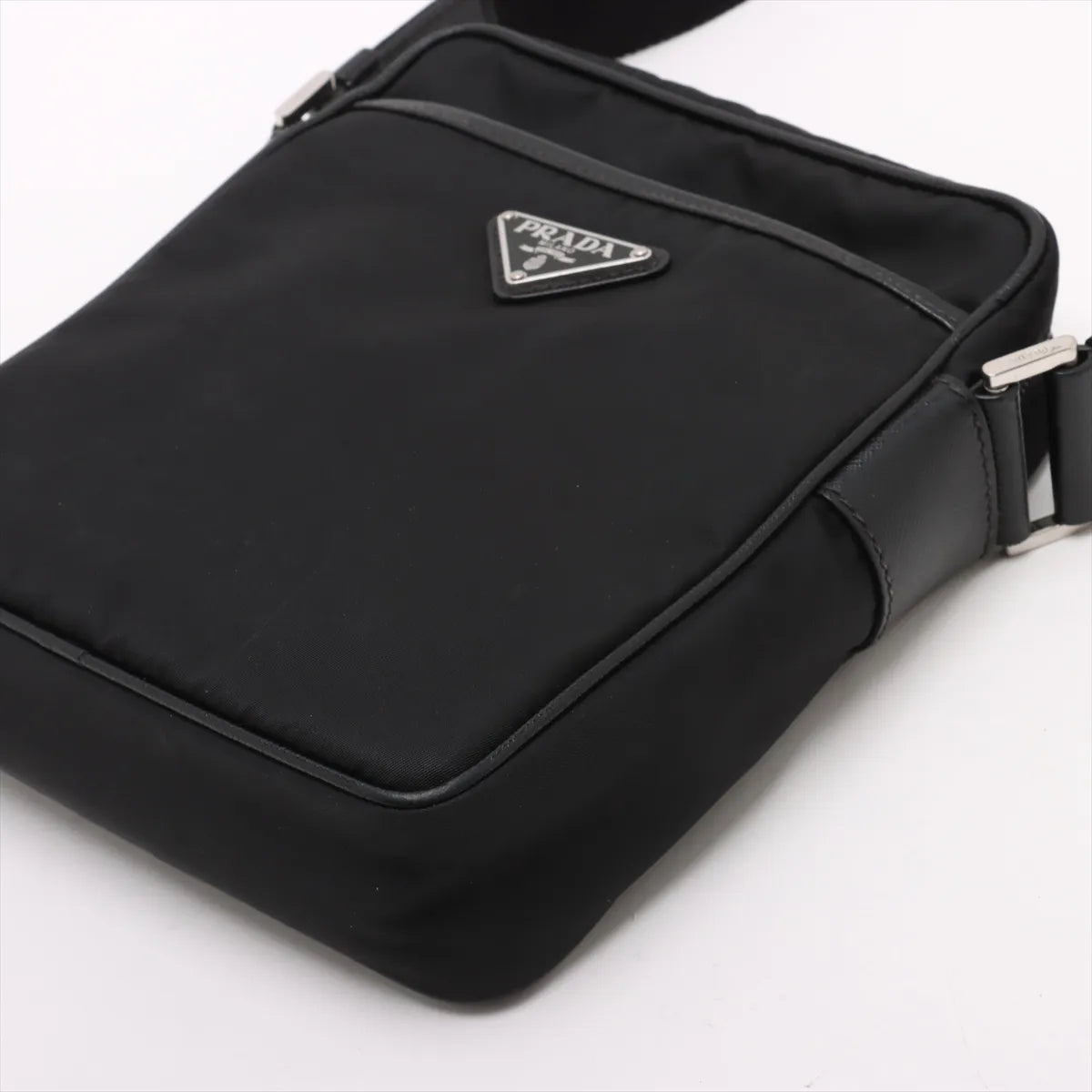 Prada Tessuto Nylon Messenger Bag Black